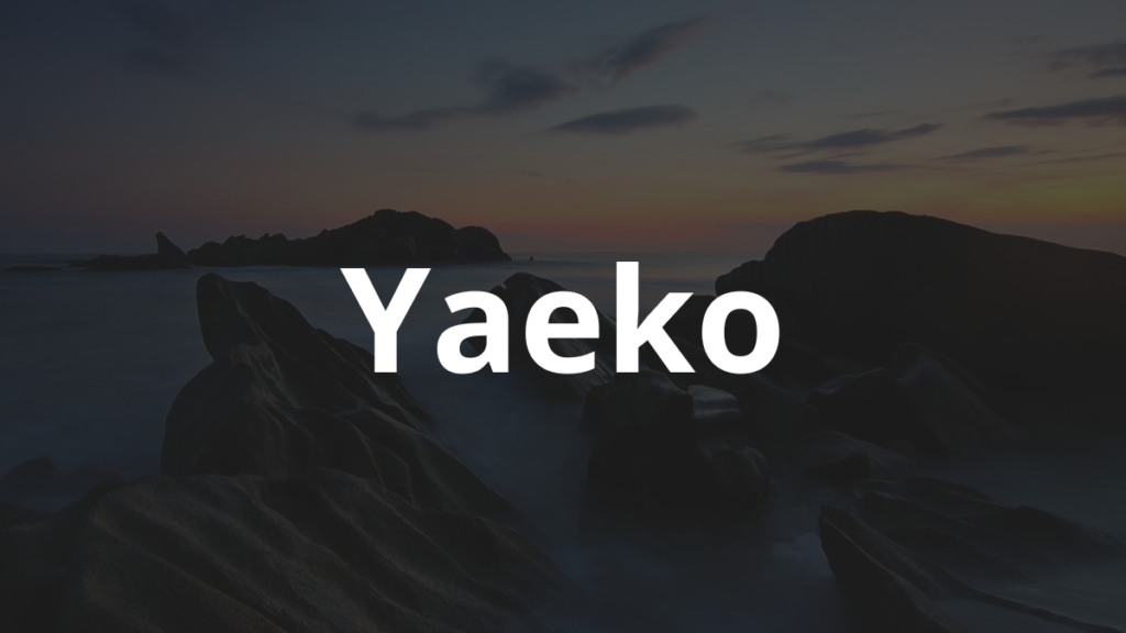 Significado do nome Yaeko