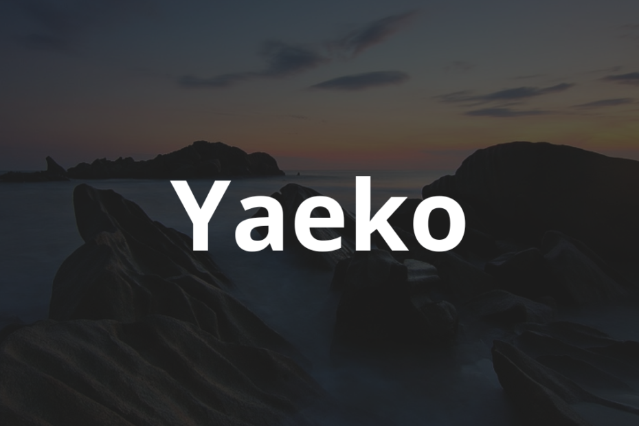 Significado do nome Yaeko
