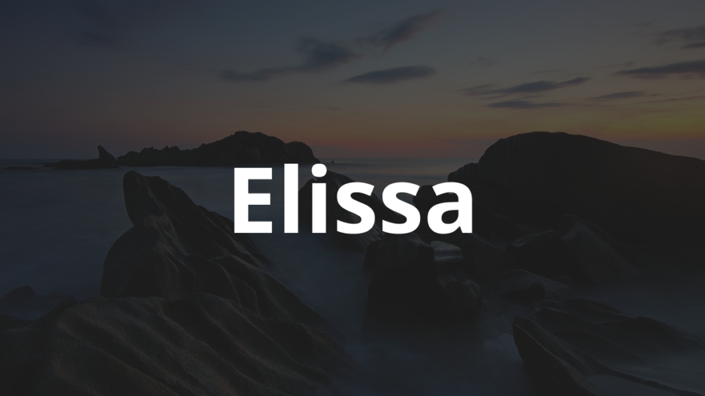 Significado do nome Elissa