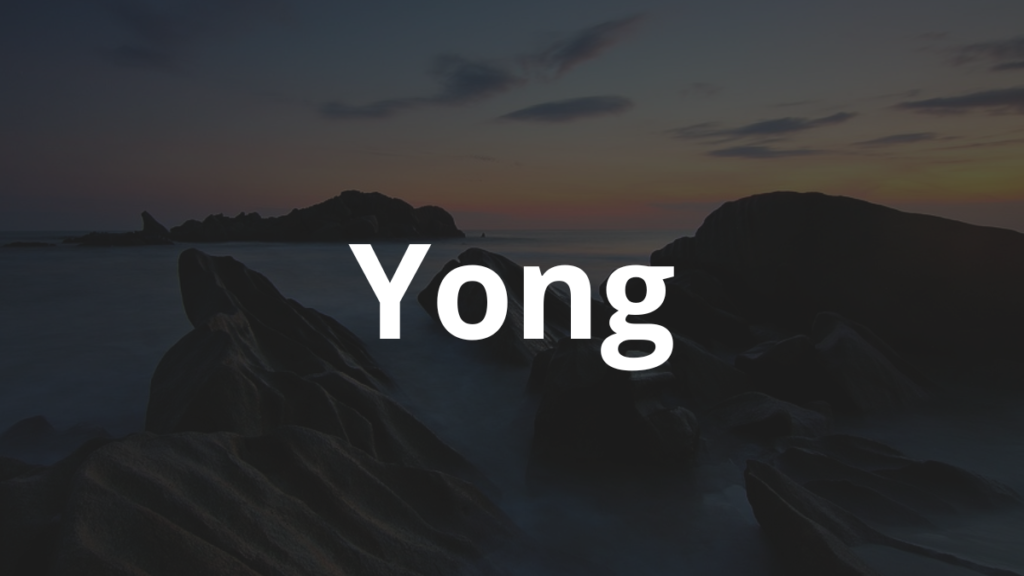 Significado do nome Yong