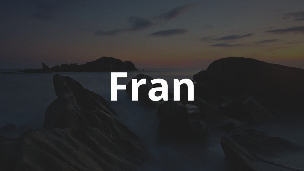 Significado do nome Fran