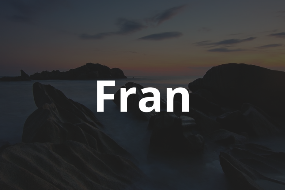 Significado do nome Fran