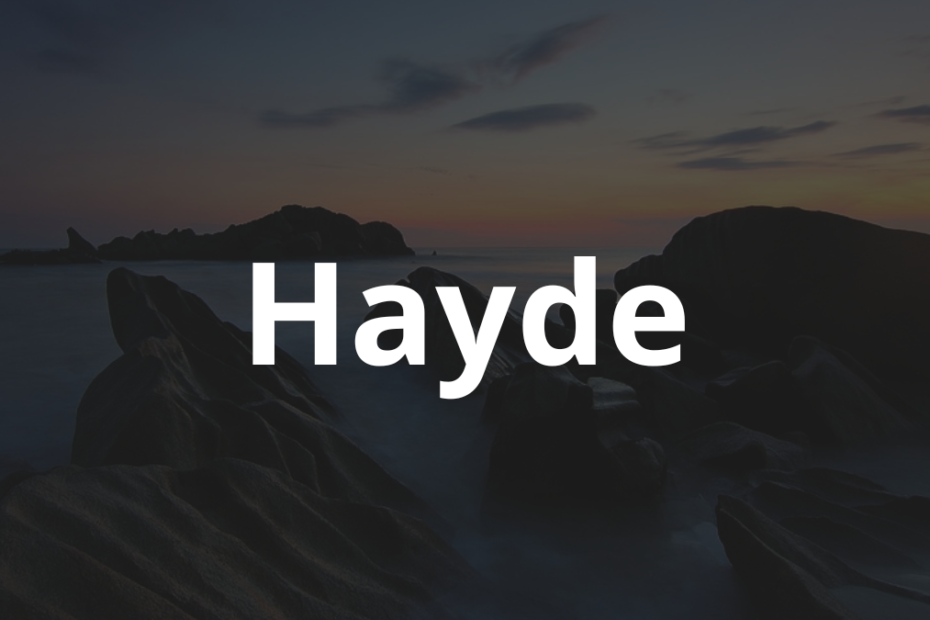 Significado do nome Hayde