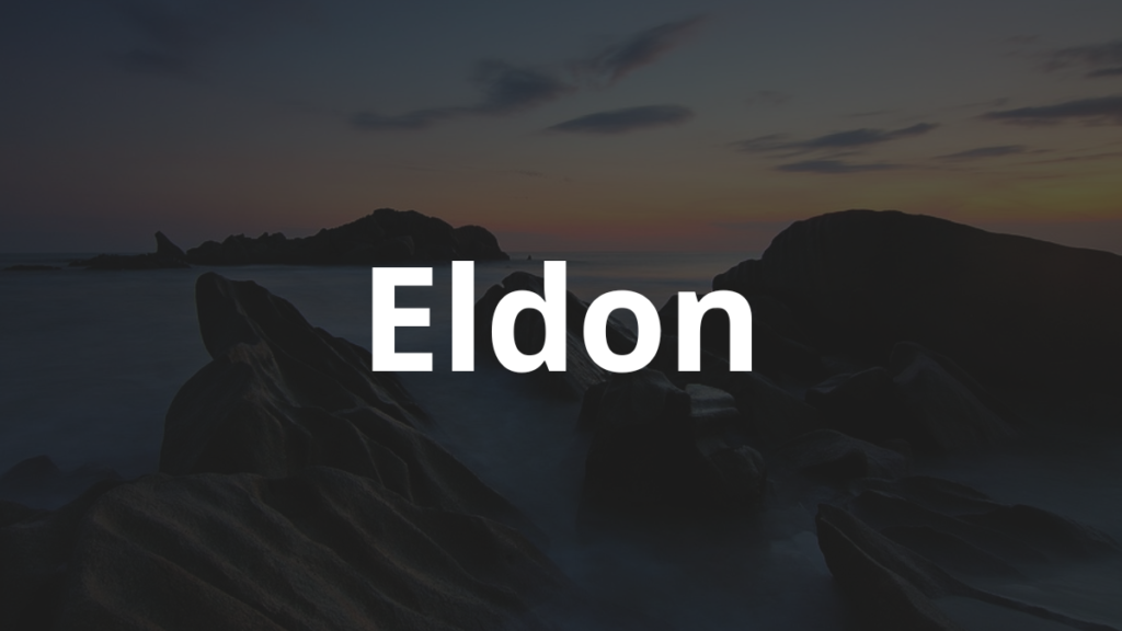 Significado do nome Eldon