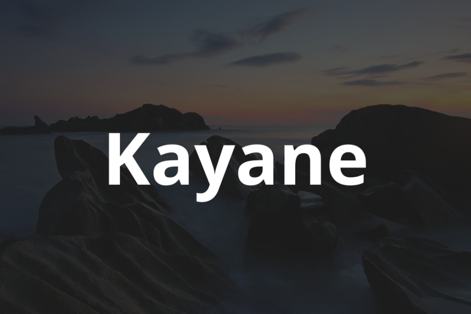 Significado do nome Kayane