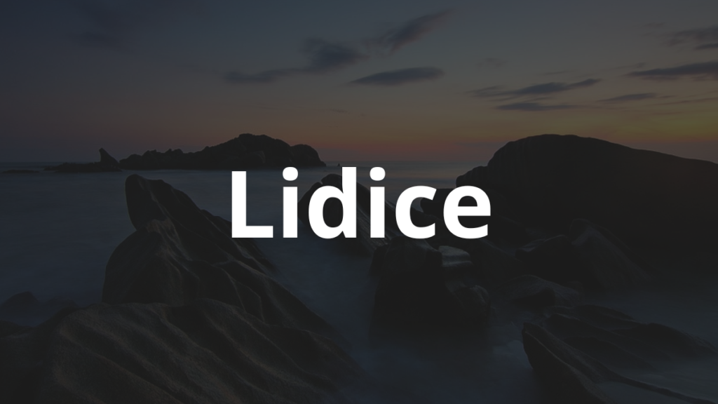 Significado do nome Lidice