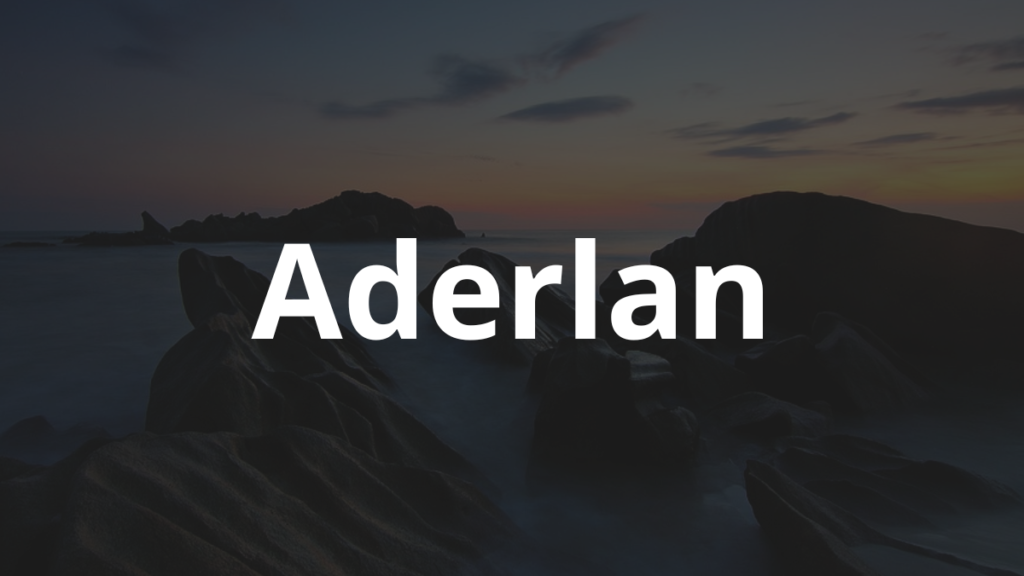 Significado do nome Aderlan