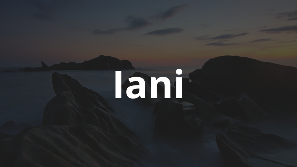 Significado do nome Iani