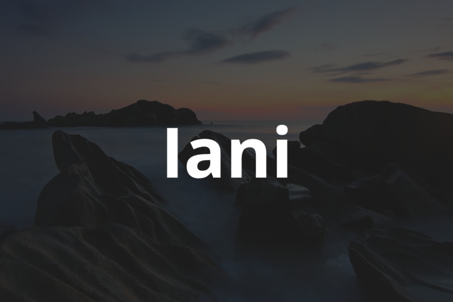 Significado do nome Iani