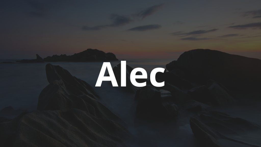 Significado do nome Alec