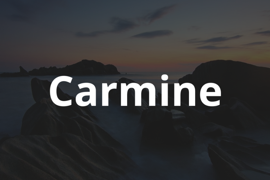 Significado do nome Carmine