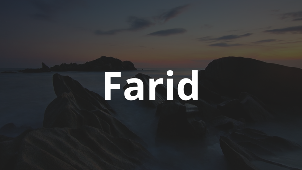 Significado do nome Farid