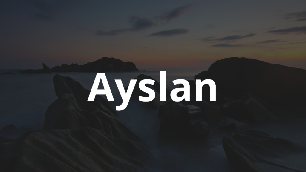 Significado do nome Ayslan