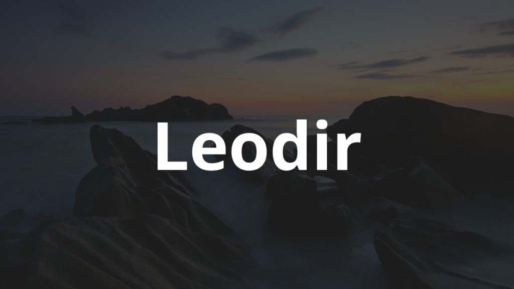 Significado do nome Leodir: História e origem! 1 Significado do nome Leodir