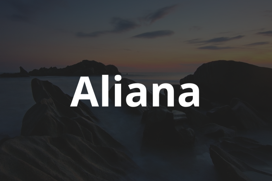 Significado do nome Aliana