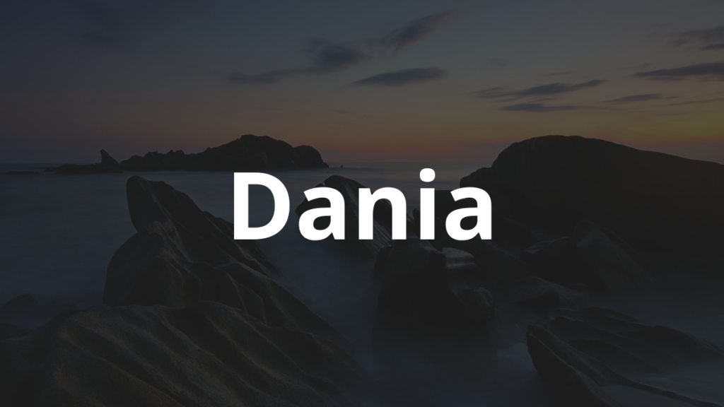 Significado do nome Dania