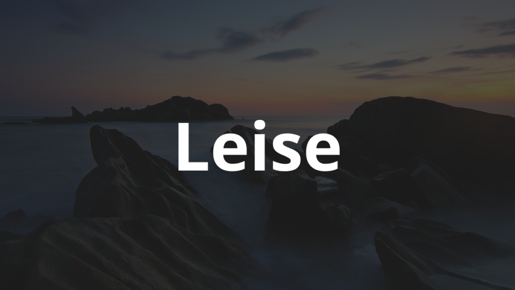 Significado do nome Leise: História e origem! 1 Significado do nome Leise