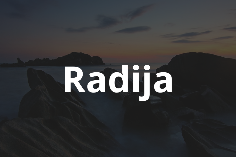Significado do nome Radija