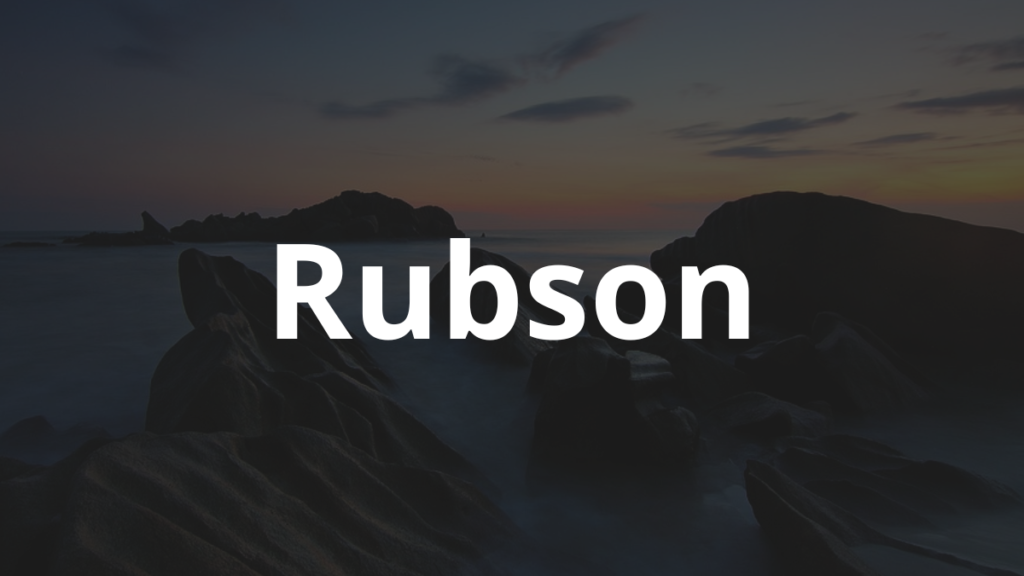 Significado do nome Rubson