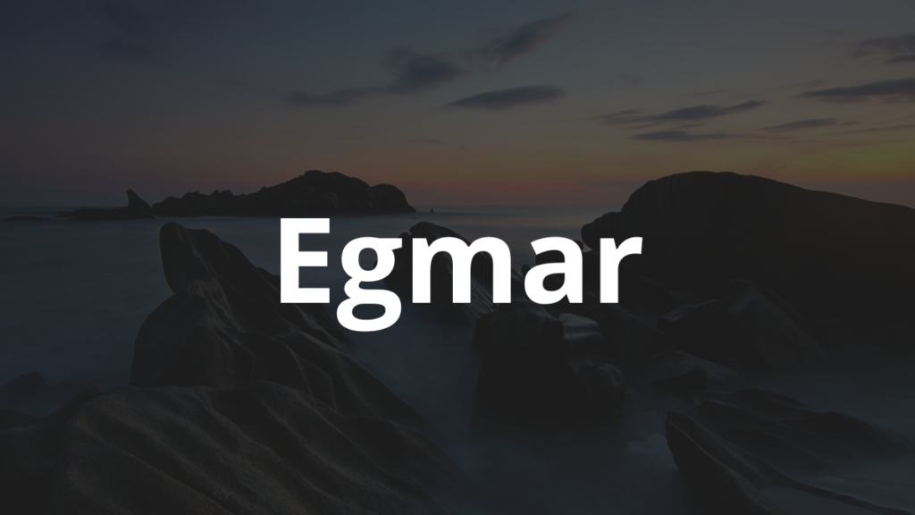 Significado do nome Egmar