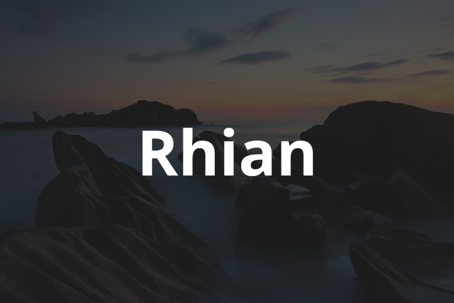 Significado do nome Rhian