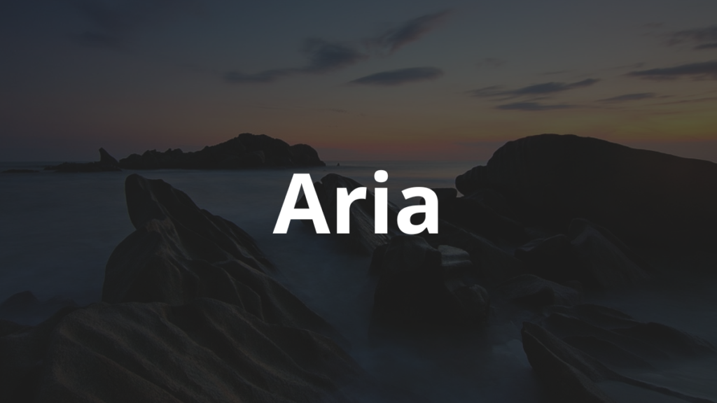 Significado do nome Aria