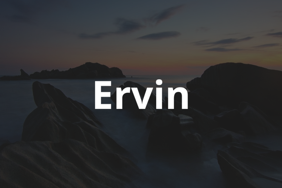 Significado do nome Ervin: História e origem! 4 Significado do nome Ervin