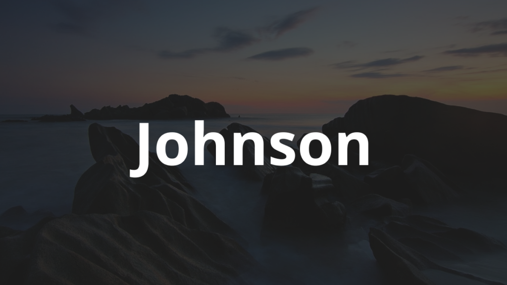 Significado do nome Johnson