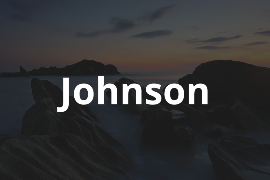 Significado do nome Johnson: História e origem! 10 Significado do nome Johnson