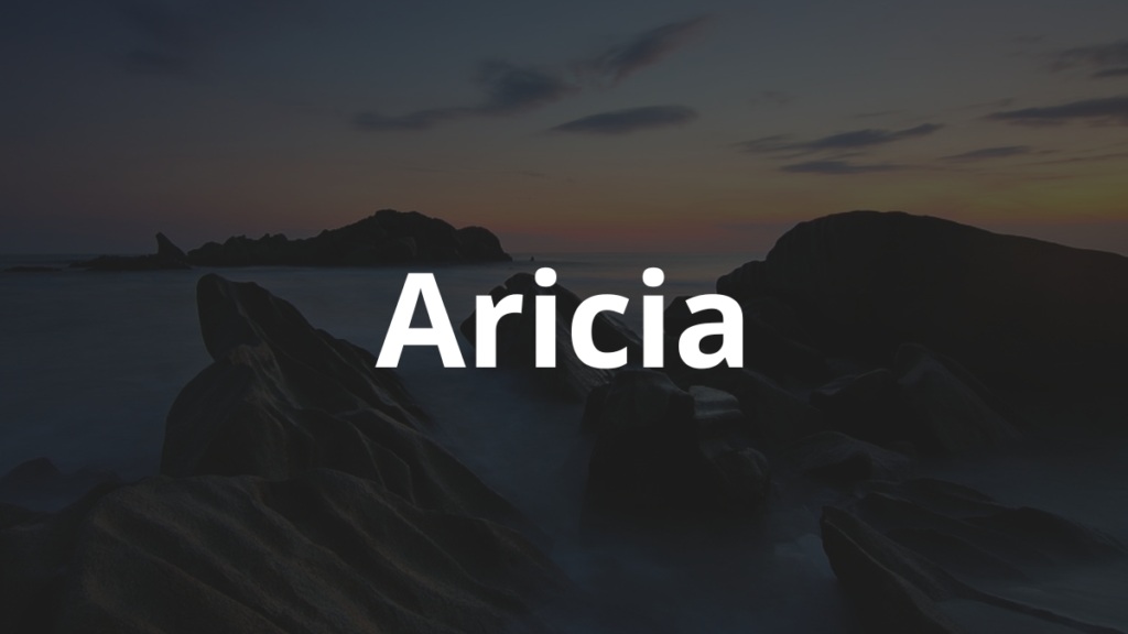 Significado do Nome Aricia