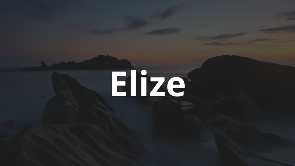 Significado do nome Elize