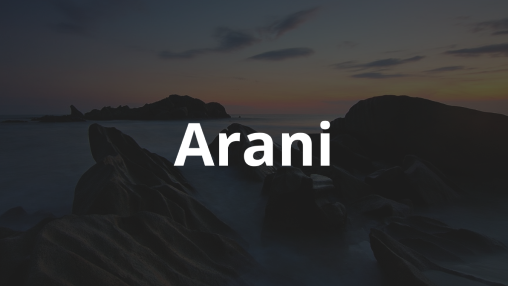 Significado do nome Arani