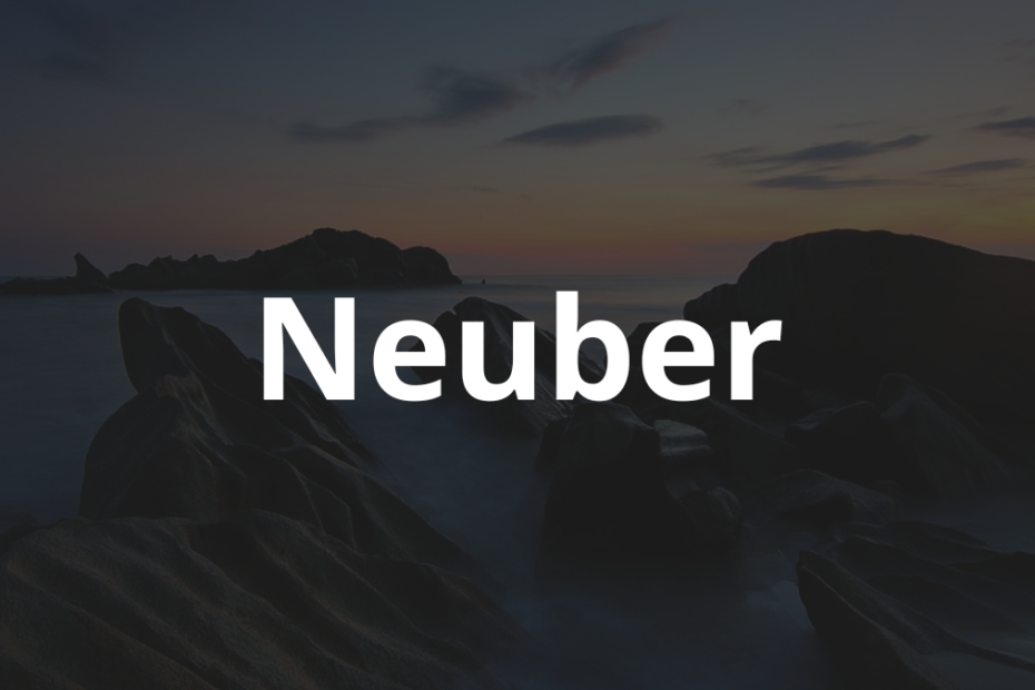 Significado do nome Neuber: História e origem! 2 Significado do Nome Neuber