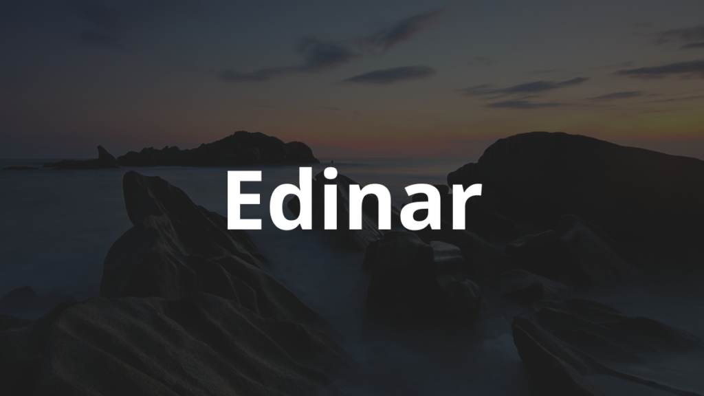Significado do nome Edinar