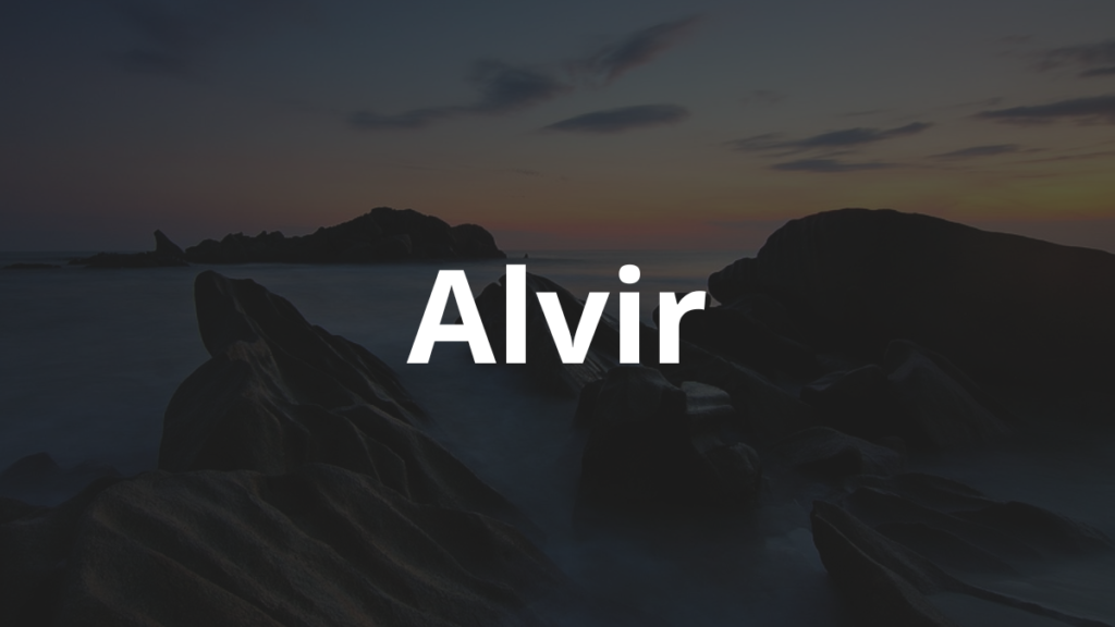 Significado do nome Alvir