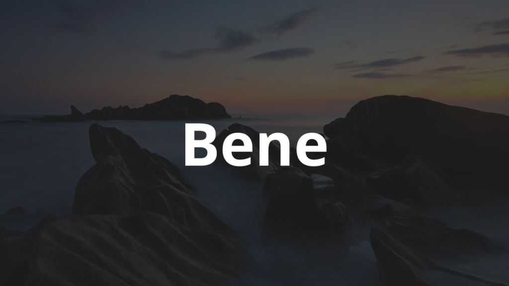 Significado do Nome Bene