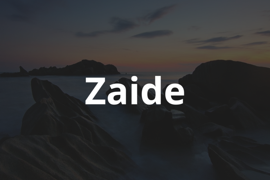 Significado do nome Zaide: História e origem! 10 Significado do Nome Zaide