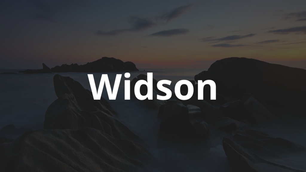 Significado do Nome Widson