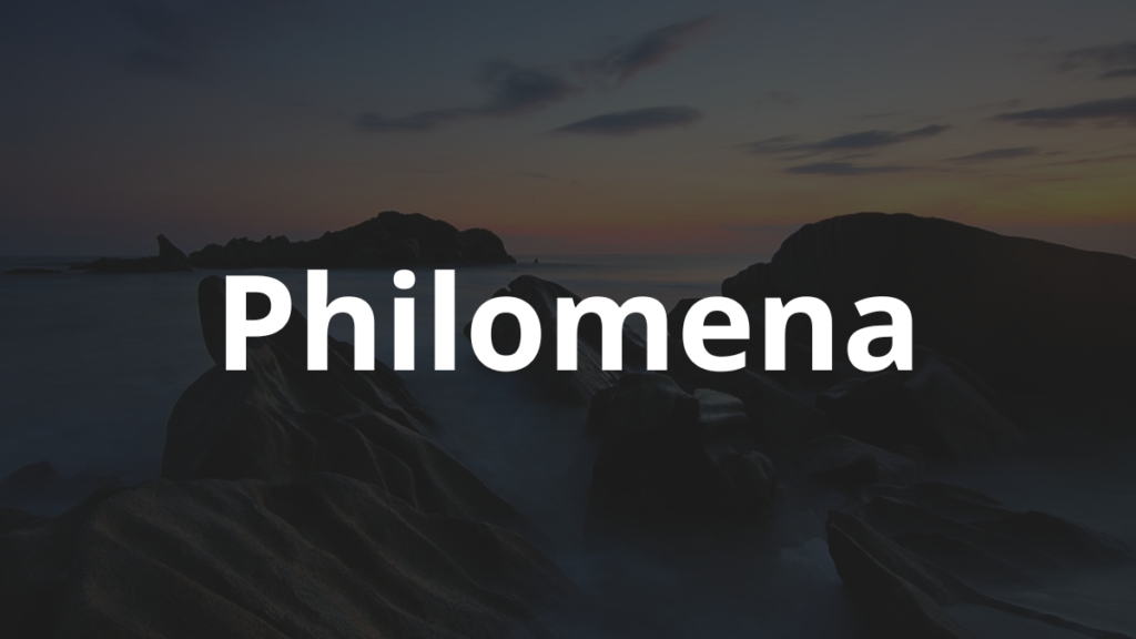 Significado do nome Philomena: História e origem! 1 Significado do nome Philomena
