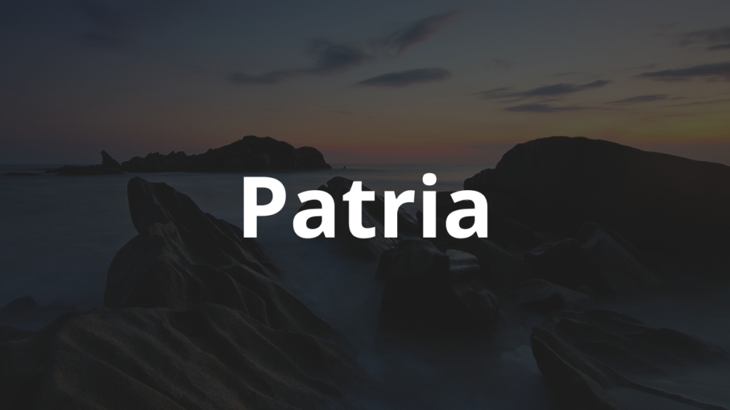 Significado do nome Patria