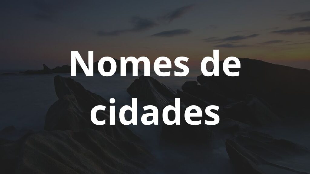 Nomes de cidades