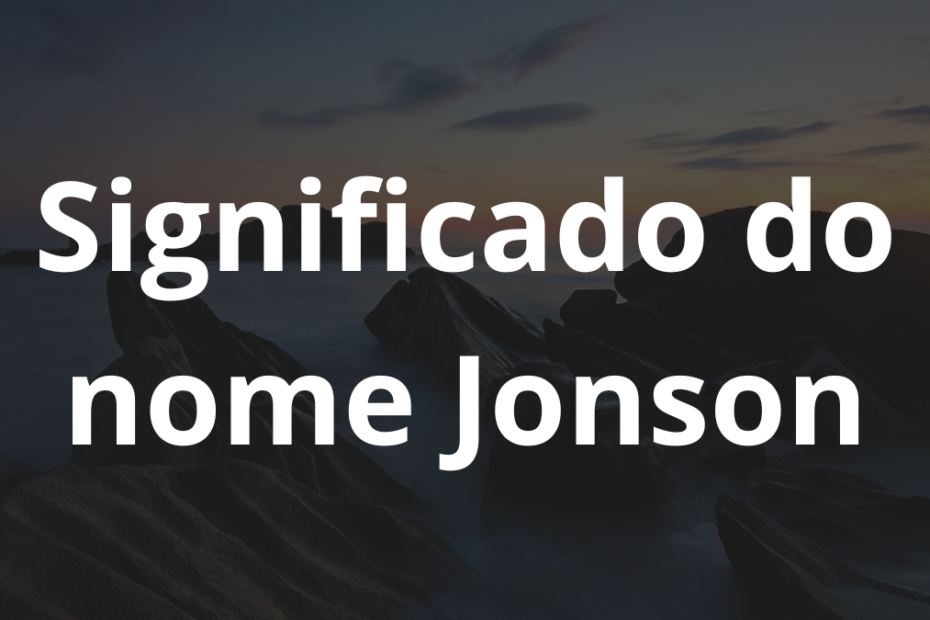 Significado do nome Jonson